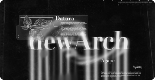 New Arch design, typography illustration