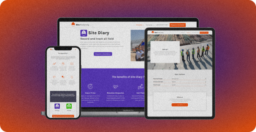 Mockup of Site Productivity's website on phone, tablet and laptop